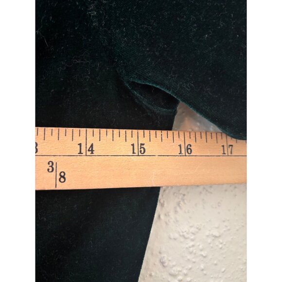 Gianni Bini Off-Shoulder Velvet Dress M Emerald Green Short Sleeve Holiday Chris - Picture 7 of 11